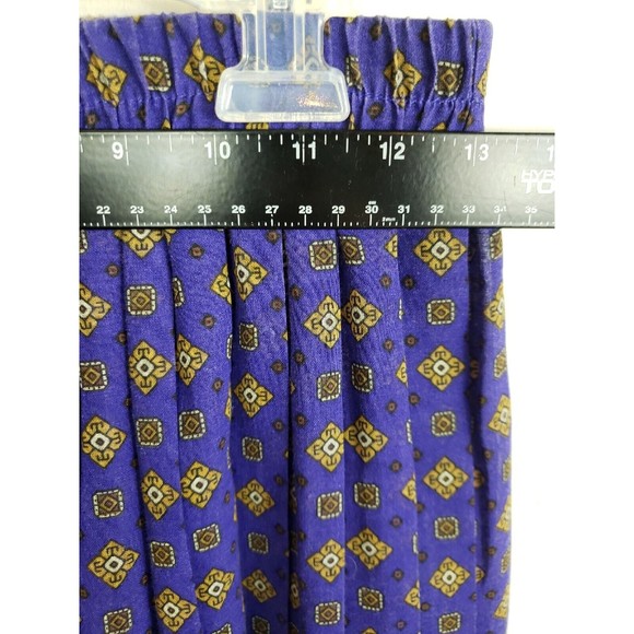 Via Sant Andrea  Womens 12 Petite Vintage 80's Jacket & Skirt Set Gold Purple - Picture 11 of 16